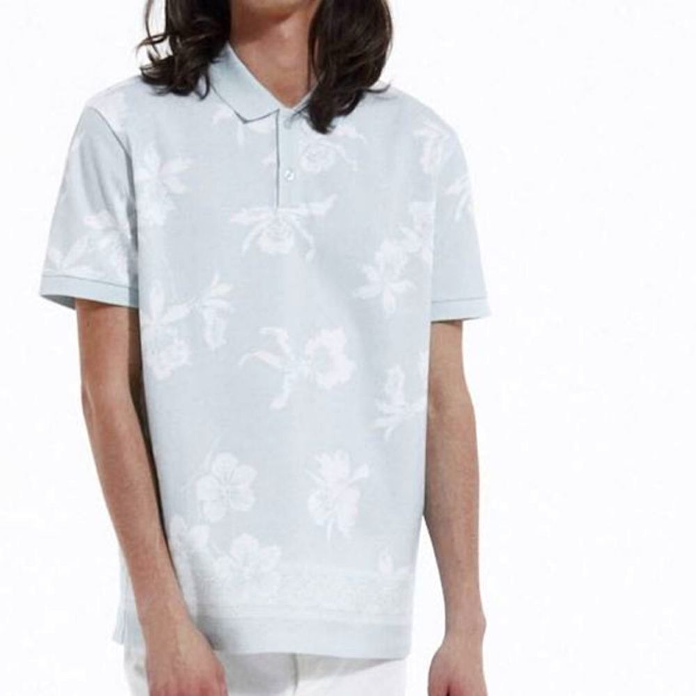 The Kooples Light Blue Floral Men's Shirt